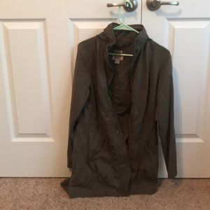 Small army green long coat